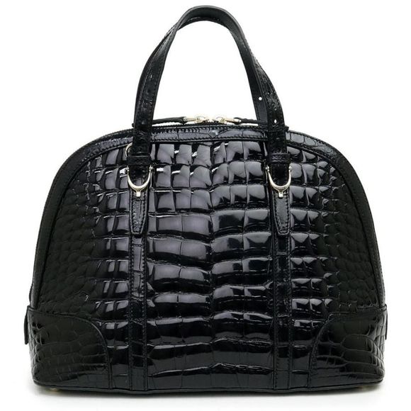 Gucci Crocodile Leather Handbag Black - Picture 1 of 13